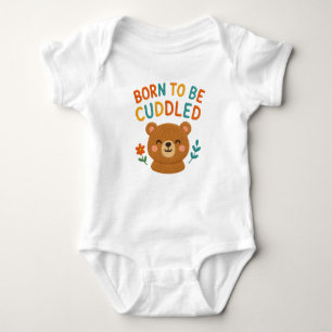 Born to Be Cuddled 🐘💪✨ Baby Bodysuit