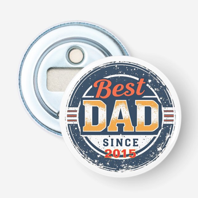 Born to Be Dad – Personalised Year Bottle Opener (Front)