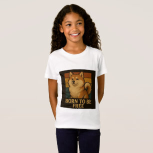 Born To Be Free Graphic Design for Dog Lovers T-Shirt