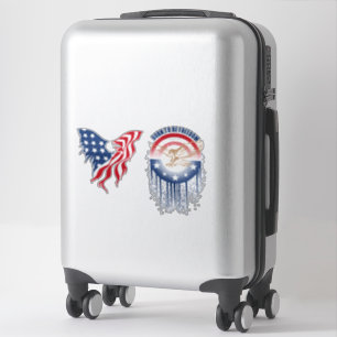 Born to Be Free Patriotic Eagle 14"x 14"