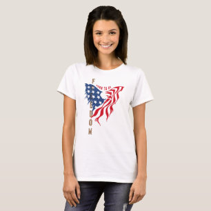 Born to Be Free Patriotic Eagle   Women's  T-Shirt