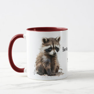 Born to be free racoon mug