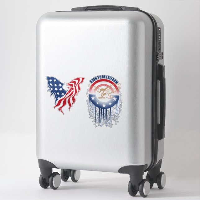 Born to be Freedom | 14"x 14"- Glossy Transparent (Suitcase)