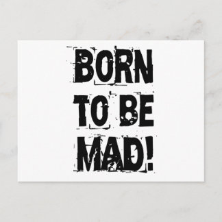 Born to be mad! postcard