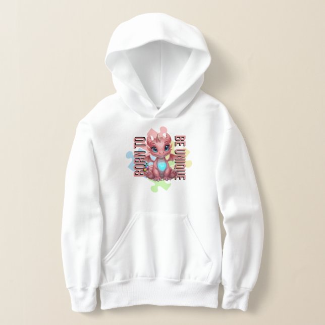 Born to Be Unique Cute Pink Dragon– Inspirational  (Laydown)