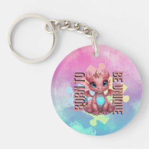Born to Be Unique – Dragon Heart Cute Baby Dragon Key Ring