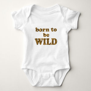 Born to be wild - Tigerprint Baby Jersey Bodysuit
