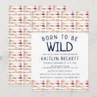 Born To Be Wild Tribal Boho Arrows Baby Shower