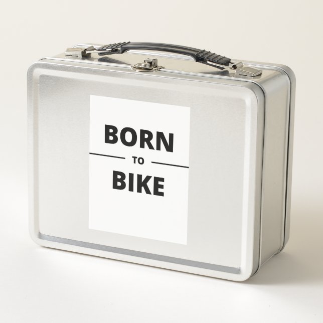 BORN TO BIKE METAL LUNCH BOX (Front)