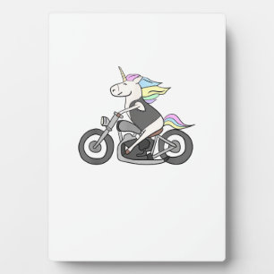 Born To Bike Unicorn I Motorcycle Fan Biker Fun T- Plaque