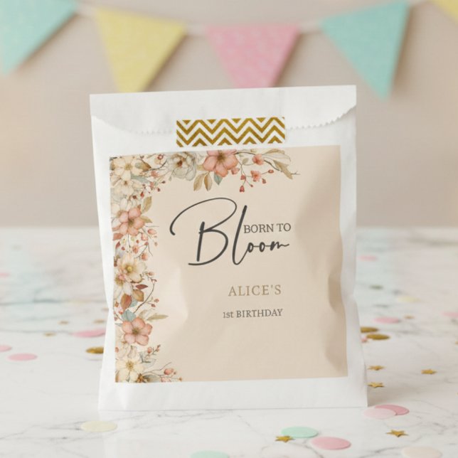 Born to bloom wild boho flowers kids birthday favour bags (Creator Uploaded)