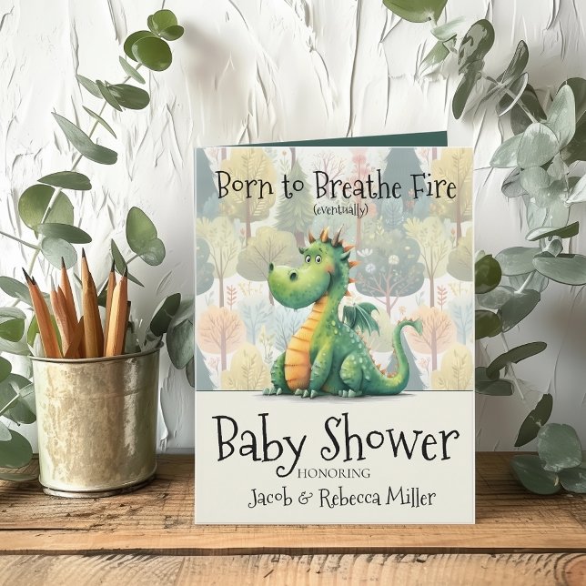 Born to Breathe Fire Baby Shower Invitation (Creator Uploaded)