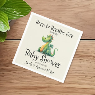 Born to Breathe Fire Baby Shower Napkin