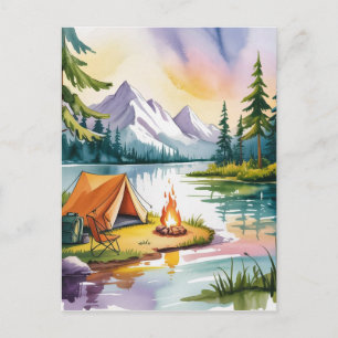 Born to Camp Postcard
