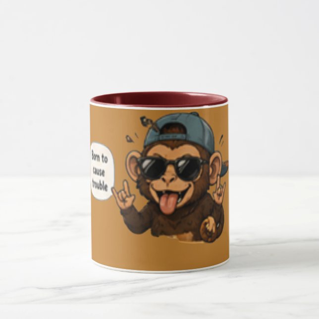 Born to Cause Trouble | Funny Sarcastic Coffee Mug (Center)