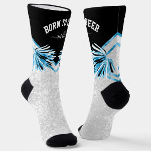 Born to Cheer / Dance - Baby Blue Socks