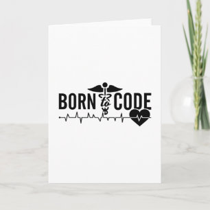 Born To Code Medical Coder Programmer ICD Coding Card