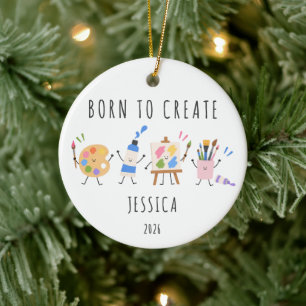 Born to Create Personalised Artist Ornament