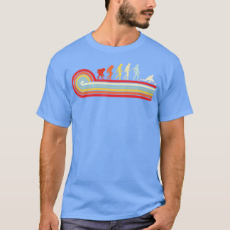 Born to curl Vintage human Curling Evolution Retro T-Shirt