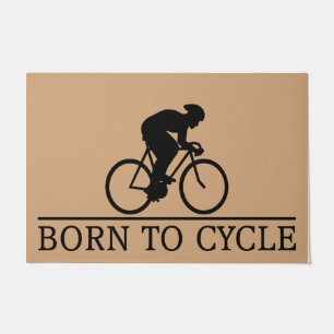 Born To Cycle Mat, Gift For Cyclist Doormat