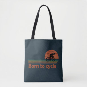 Born To Cycle - MTB Mountain Biking Funny Cycling Tote Bag