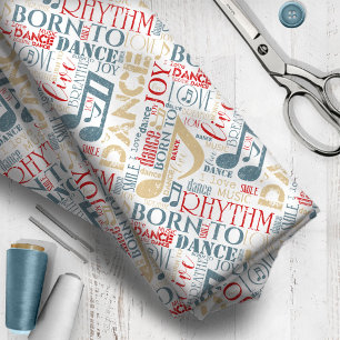 Born to Dance Blue ID277 Fabric