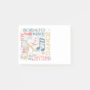 Born to Dance Blue ID277 Post-it Notes