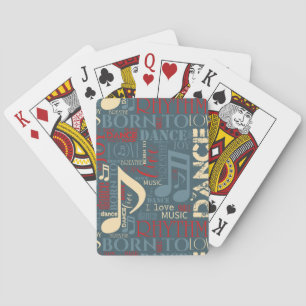 Born to Dance Blue/Red/Gold ID277 Playing Cards