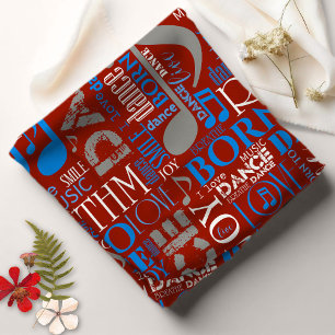 Born to Dance Blue/White/Any Colour ID277 Fabric