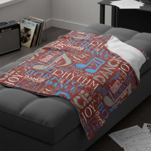 Born to Dance Blue/White/Any Colour ID277 Fleece Blanket