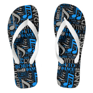 Born to Dance Blue/White/Any Colour ID277 Jandals