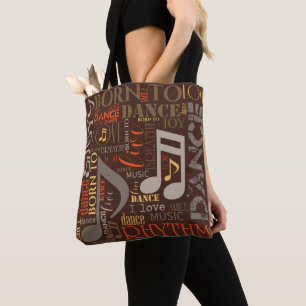 Born to Dance Brown ID277 Tote Bag