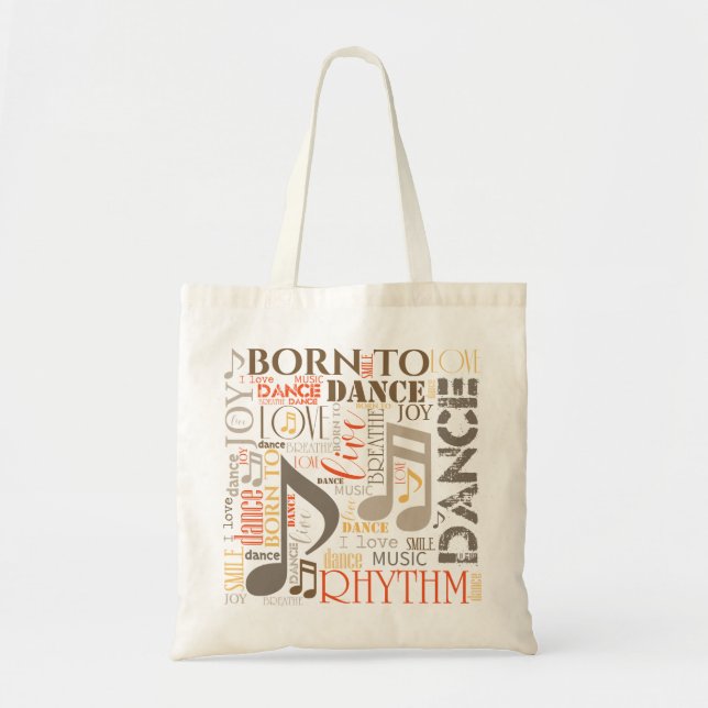 Born to Dance Brown ID277 Tote Bag (Front)