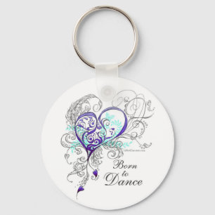 Born to Dance Keychain (white)