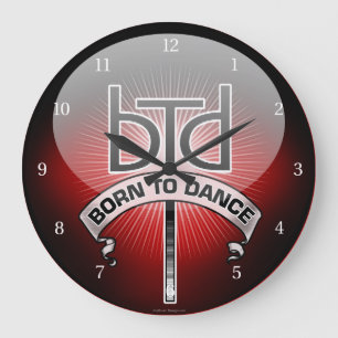 Born To Dance Large Clock