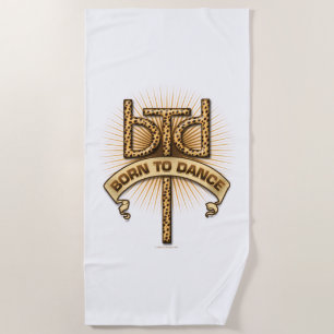 Born To Dance (Leopard) Beach Towel