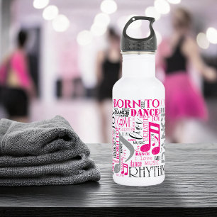 Born to Dance Pink Grey ID277 532 Ml Water Bottle