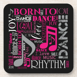 Born to Dance Pink ID277 Coaster
