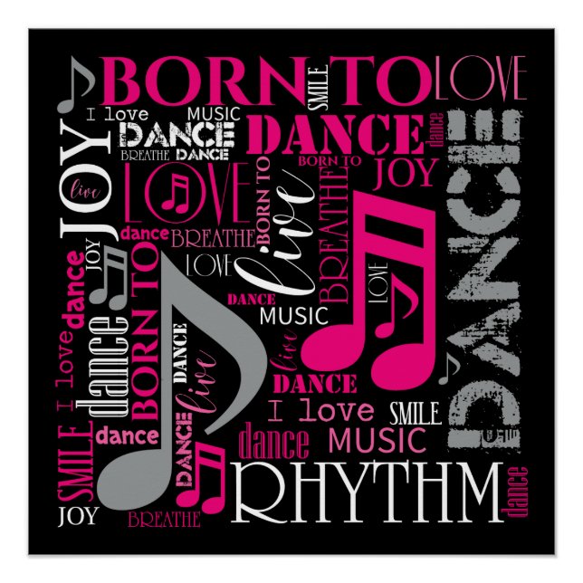 Born to Dance Pink ID277 Poster (Front)
