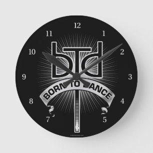 Born To Dance Round Clock
