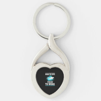 Born To Dive Forced To Work Diving Gift Key Ring