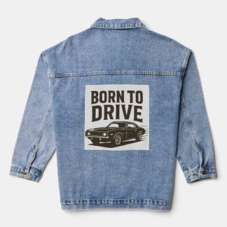 Born to Drive – Vintage Muscle Car Denim Jacket