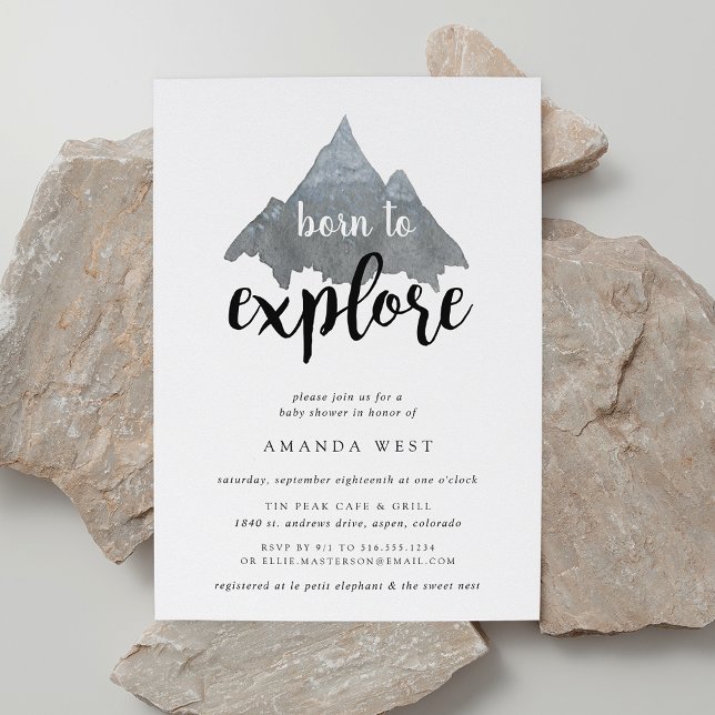 Born to Explore Baby Shower Invitation (Creator Uploaded)