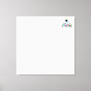 Born to Explore Cute Astronaut Notepad &Stationery Canvas Print