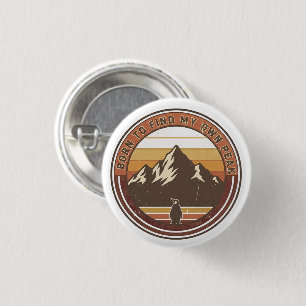 Born to find my own peak-The inspirational penguin 3 Cm Round Badge
