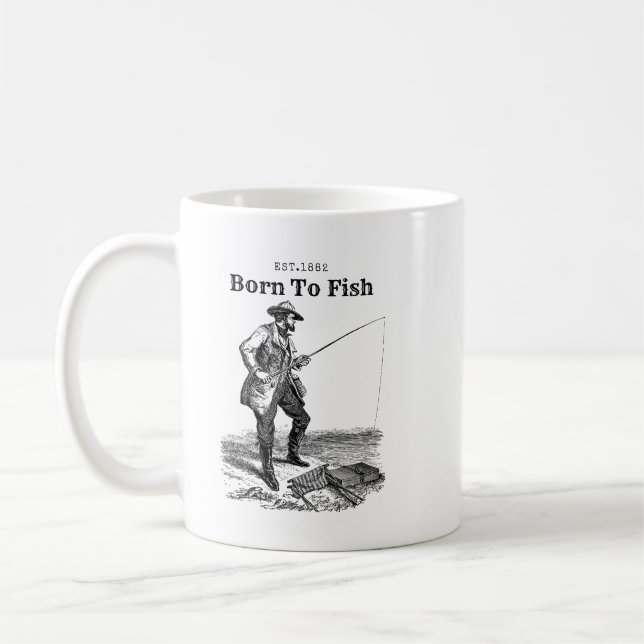 Born to fish coffee mug (Left)