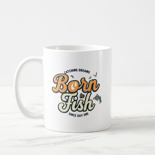 Born To Fish Coffee Mug (Left)