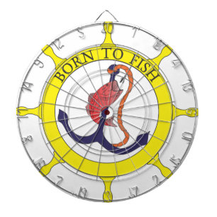 Born to fish dartboard