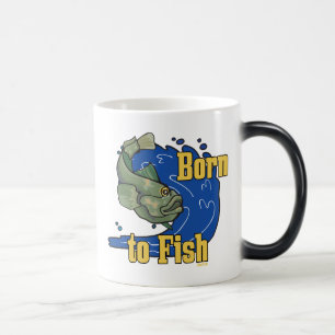 Born to Fish Fishing TShirt Magic Mug