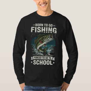 Born To Fish - Forced To School Angler T-Shirt